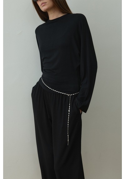 Suud Collection Siyah Sophia Yarasa Kol Bluz