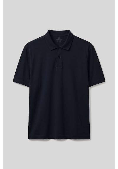 Tommy Life Lacivert Polo Yaka Büyük Beden Battal Erkek T-shirt - 88511