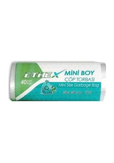 Tr Ethex Mini Çöp Torbası 40x47 Cm 40 Lı 10 Lt Beyaz 1 Paket
