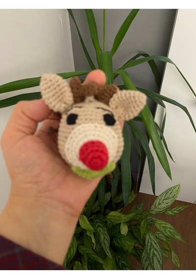 Geyik Figürlü %100 El Yapımı Hediyelik Amigurumi Anahtarlık Zarif Broş Kadın Parfümü Yılbaşı Paketi Renkli