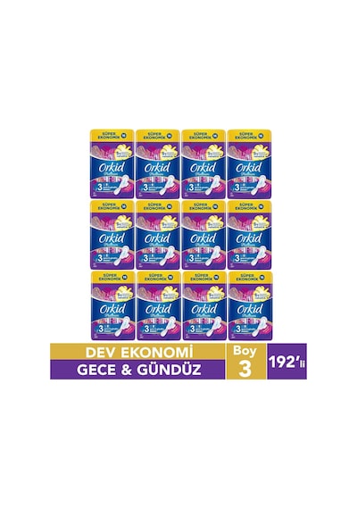 Orkid Platinum Hijyenik Ped Gündüz & Gece 192 Adet Anne Kız Paket