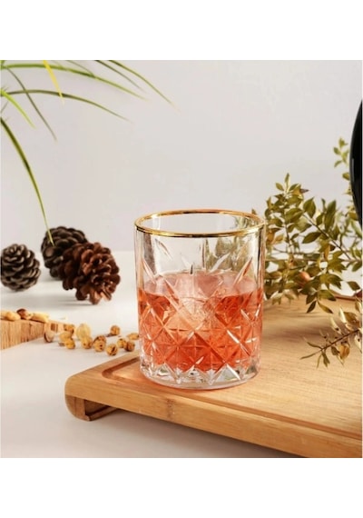 6'lı Kristal Meşrubat Bardağı 300 Ml Renkli