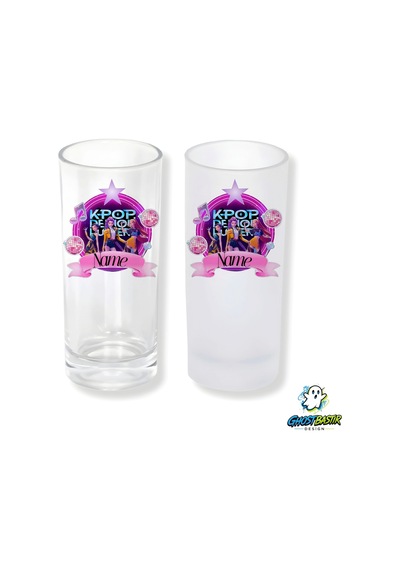 Kişiye Özel K-pop Demon Hunters Buzlu / Buzsuz Seçenekli Rakı Bardağı 1 Adet Şık Sunum Bardağı 0235