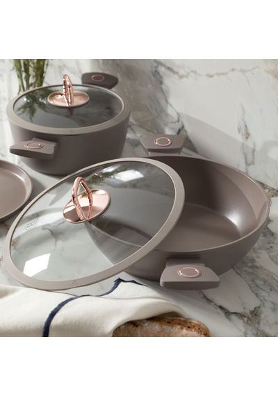 Berlınger Haus Sahara Derin Tencere 22 Cm Taupe Tupe - Gri