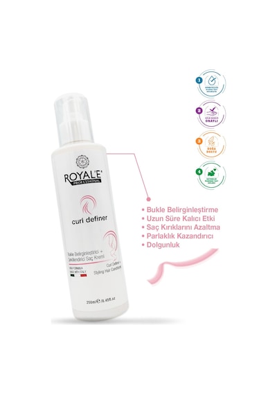 Royale Professional Bukle Belirginleştirici Saç Kremi Curl Definer 250 Ml + Argan Keratin Şampuan 500 Ml