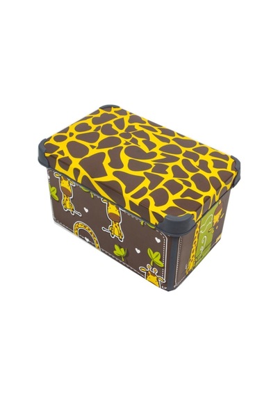 Style Box Giraffe Desenli 10 L Dekoratif Saklama Kutusu Çok Renkli