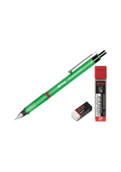 Rotring Visuclick 0.7 Uçlu Kalem Seti Uç ve Silgi Yeşil N11.2079