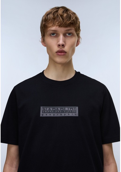 Napapijri S-box Logo Ss 1 Erkek T-shirt-31969 Siyah