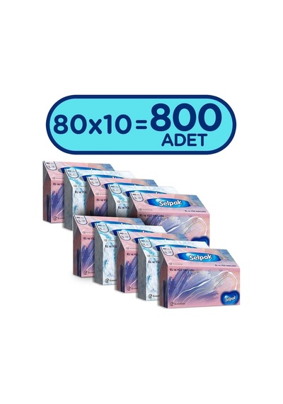 Selpak El Ve Yüz Havlusu 10'lu 800 Yaprak