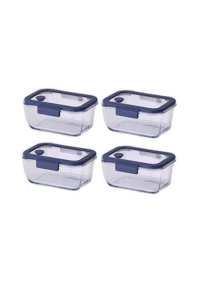 Neoflam Fika Glace Mavi Vakumlu 4 Parça Saklama Kabı 800 Ml