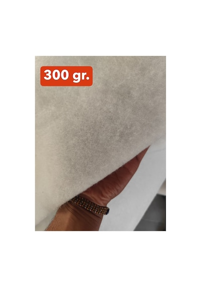 Vatka Elyaf 300gr./m² En:100cm/boy:200cm - Sarma Elyaf - Yorgan Elyafı - Mont Elyafı - Beyaz 300gr./m²