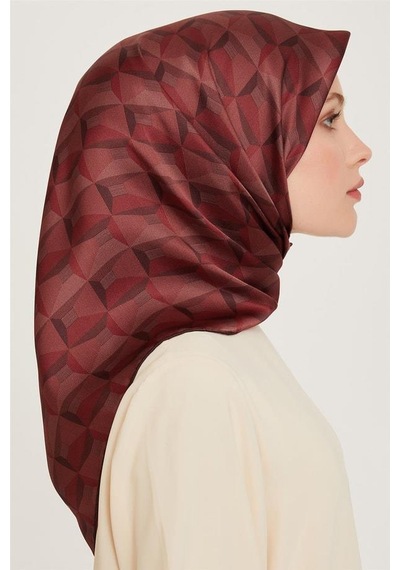 Armine İpek Eşarp Nostalji - 9204-56 Kırmızı Twill Kırmızı