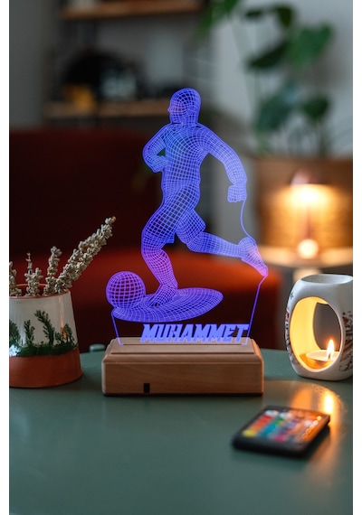 Futbol Ve Futbolcu Sevenlere Hediye 3D Gece Lambası