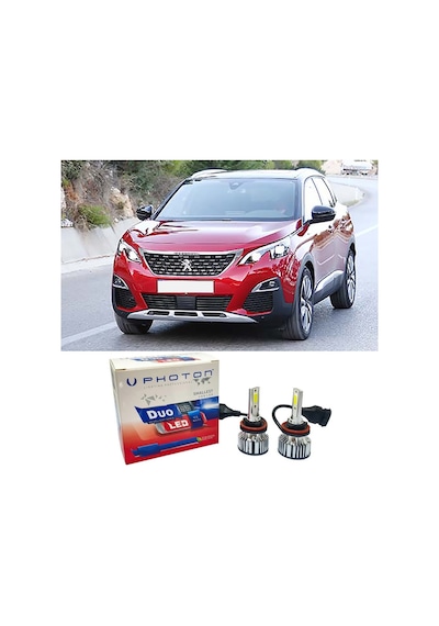 Peugeot 3008 Led Xenon Uzun Far Ampulü Hb3 9005 Duo Yeni Seri Beyaz 2016+