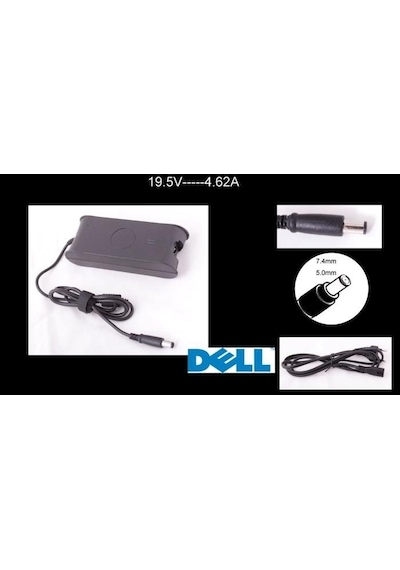 Dc Adaptör - 19.5 Volt 4.62 Amper - 7.4 X 5.0 Mm - Dell Notebook