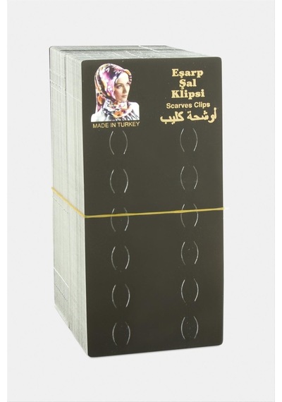 Eşarp - 883 - Şal Klipsi - Muratech - Kartı Siyah