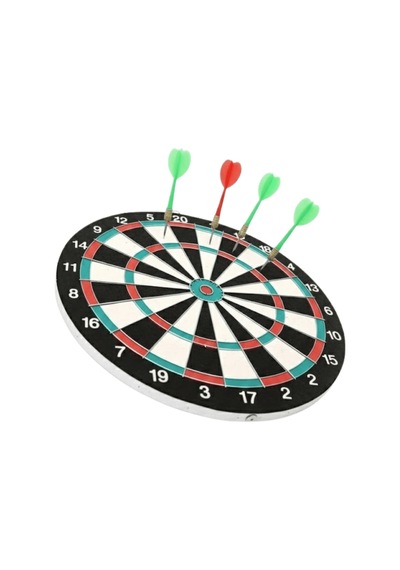 Dart Tahtası 17 İnç Profesyonel Dayanıklı Yapı 4 Metal Ok
