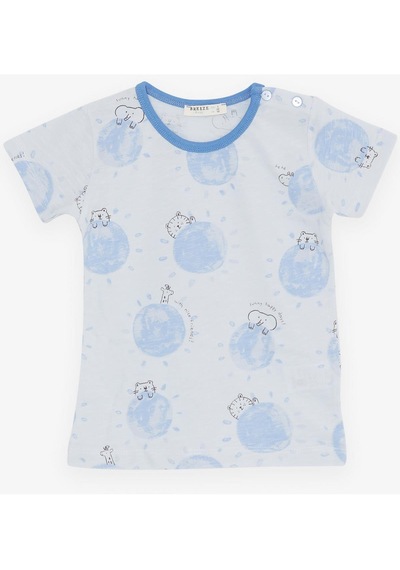 Breeze Girls & Boys Erkek Bebek Pijama Takımı Sevimli Hayvanlar Alemi Dostluk Temalı 9 Ay-3 Yaş, Açık Mavi-açık Mavi Açık Mavi