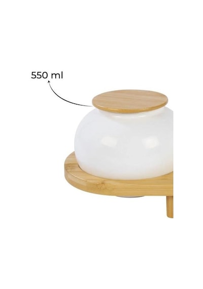Simple 3'lü Baharat Seti Standlı B5839 Beyaz