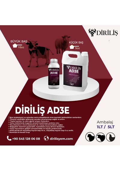 Diriliş Ad3e 5lt Yem Katkı Maddeleri