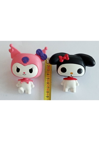 2 Li Kuromi Figür Seti Oynar Başlı 10 Cm Boyunda Kuromi