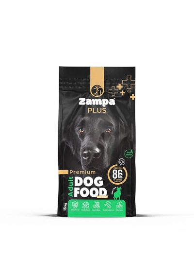 Zampa Plus Premium Biftekli ve Pirinçli Yetişkin Köpek İçin Kuru Mama 15 KG