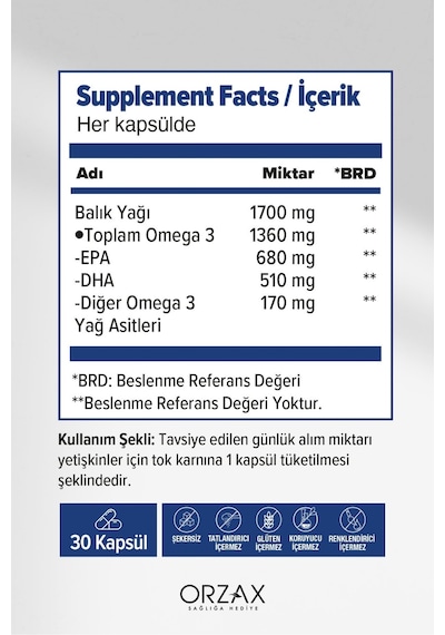 Ocean Ultimate 1700 Mg 30 Kapsül