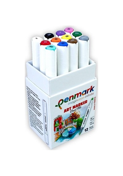 Penmark Art Marker Çift Uçlu Kalem 12 Li Set Hs-9000-12