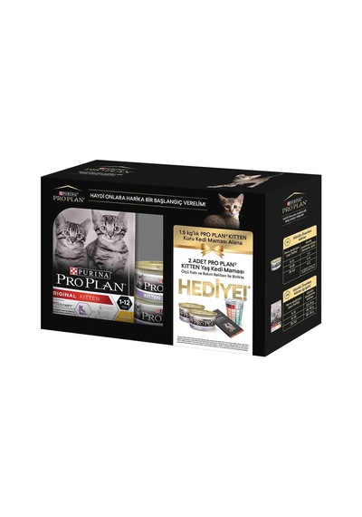 Pro Plan Tavuklu Pirinçli Yavru Kedi Maması 1,5 Kg + 2 Adet Kitten Konserve Hediyeli