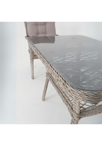 Fusion Üçlü Rattan Bahçe Oturma Grubu Rehome Gri