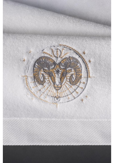 Varol %100 Microcotton Üst Kalite Havlu Seti Burç Nakışlı Oğlak-standart Oğlak Diğer