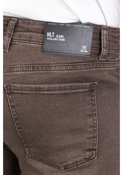 HLT Jeans Erkek Kahverengi Regular Fit Likralı Boru Paça Rahat Kesim Jean Kot Pantolon Hlthe001979 HLT Jeans Erkek Kahverengi Regular Fit Likralı Boru Paça Rahat Kesim Jean Kot Pantolon Hlthe001979