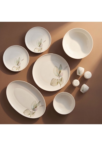 Jumbo Leaf Verdance 29 Parça 6 Kişilik Yemek Takımı Beyaz
