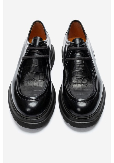 Dericlub Erkek Kalın Taban Klasik Loafer Gerçek Deri Fr 54081 Siyah Açma