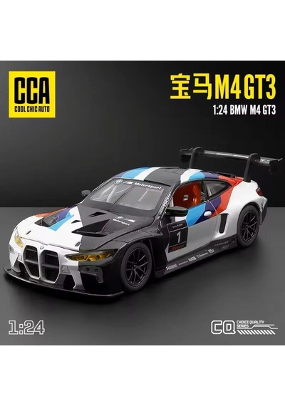 Scowetto 1:24 Bmw M4 Gt3 Diecast Model Araba Açılan Kapılar Bmw M4 Yarış Arabası Modifiyeli Diecast Araba