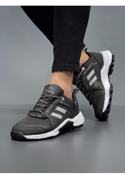 Homiro Unisex Su Geçirmez Poli Taban Spor Ayakkabı-siyah-beyaz SİYAH-BEYAZ