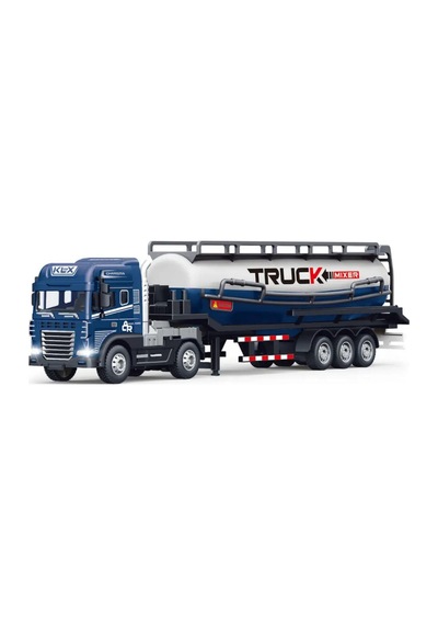 Ayrılabilir Dorseli Diecast Metal Tanker Tırı 1:24 Ölçek - Işıklı Sesli Kafalı Oyuncak Çek Bırak Model Araba
