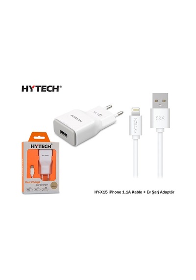 Hytech Hy-x15 Lıghtnıng 1.1a Kablo + Ev Şarj Adaptörü