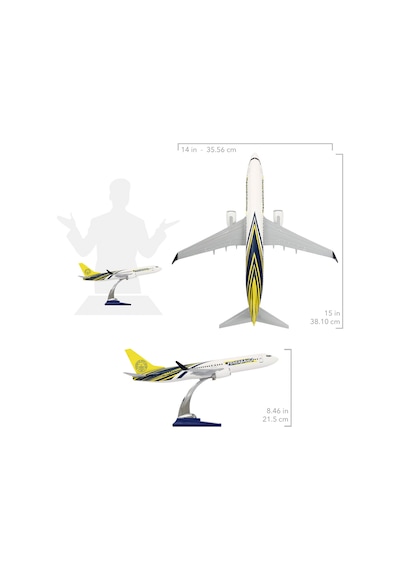 Zekupp Boeing 737-800 1/100 Ölçek Fenerbahçe Lisanslı Tasarım Maket Uçak