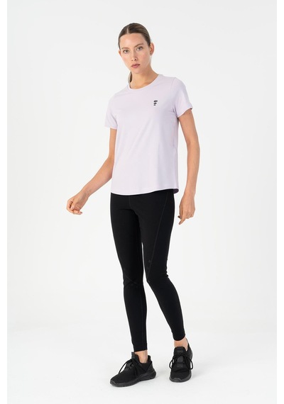 Maraton Regular Kadın Bisiklet Yaka Mor- T-shirt Mor-