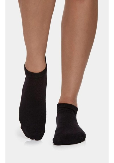 Ozzy Socks 6 Çift Yumuşak Dokulu Kadın Siyah Bambu Görünmez Sneaker Spor Ayakkabı Çorabı Siyah