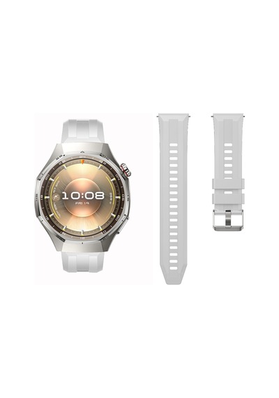 Sneezy Huawei Watch Gt7 Pro 46mm İle Uyumlu Spor Silikon Metal Tokalı Soft Saat Kordonu