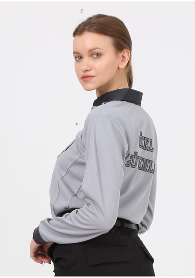 Yeni Tip Kamu Özel Güvenlik Kışlık Sweatshirt Armalı Gri