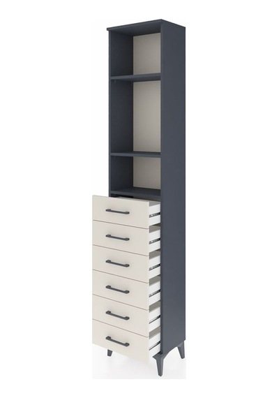 Arges Dolap 3 Raflı 6 Çekmeceli 44x30x221 Antrasit-aytaşı Antrasit Arges Dolap 3 Raflı 6 Çekmeceli 44x30x221 Antrasit-aytaşı Antrasit