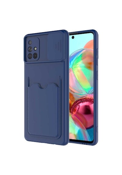 Zore Galaxy Uyumlu A71 Kılıf Msra Kartix Kapak - Lacivert Lacivert