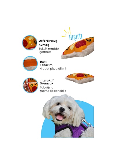 Havhav Pizza Şekilli Interaktif Mama Saklamalı Köpek Oyuncağı