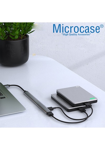 Type-C to 6xUSB 2.0 1xUSB 3.0 Port Çoğaltıcı Hub 7in1 OTG Adaptör - AL3576