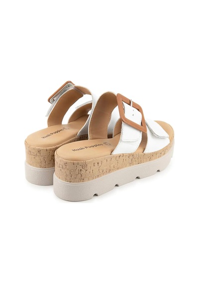 Hush Puppies Effeza 625205 Hakiki Deri Kadın Terlik Beyaz Beyaz