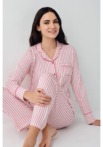 Pierre Cardin Kadın Bordo Gömlek Pijama Bordo