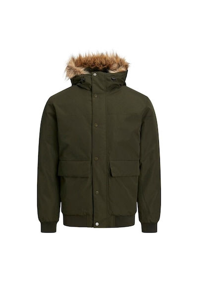 Jack & Jones Jack&Jones Jjchamp Bomber Jacket Faux Fur Haki 001